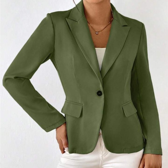 2/$25: NWOT: Army Green Blazer - Picture 2 of 8